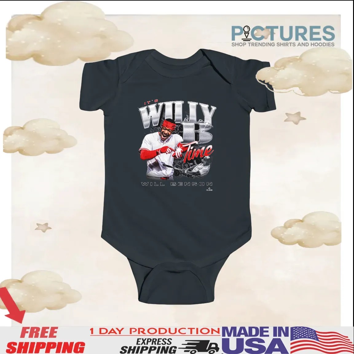 Cincinnati Reds Will Benson 30 It’s Willy B Time Vintage T Shirt Cincinnati Reds Will Benson 30 It’s Willy B Time Vintage T Shirt