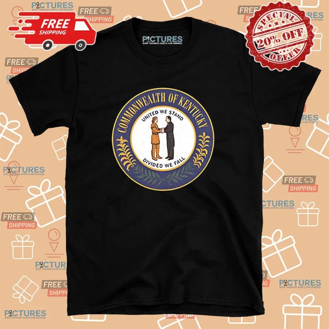 Commonwealth Of Kentucky United We Stand Divided We Fall Logo T Shirt