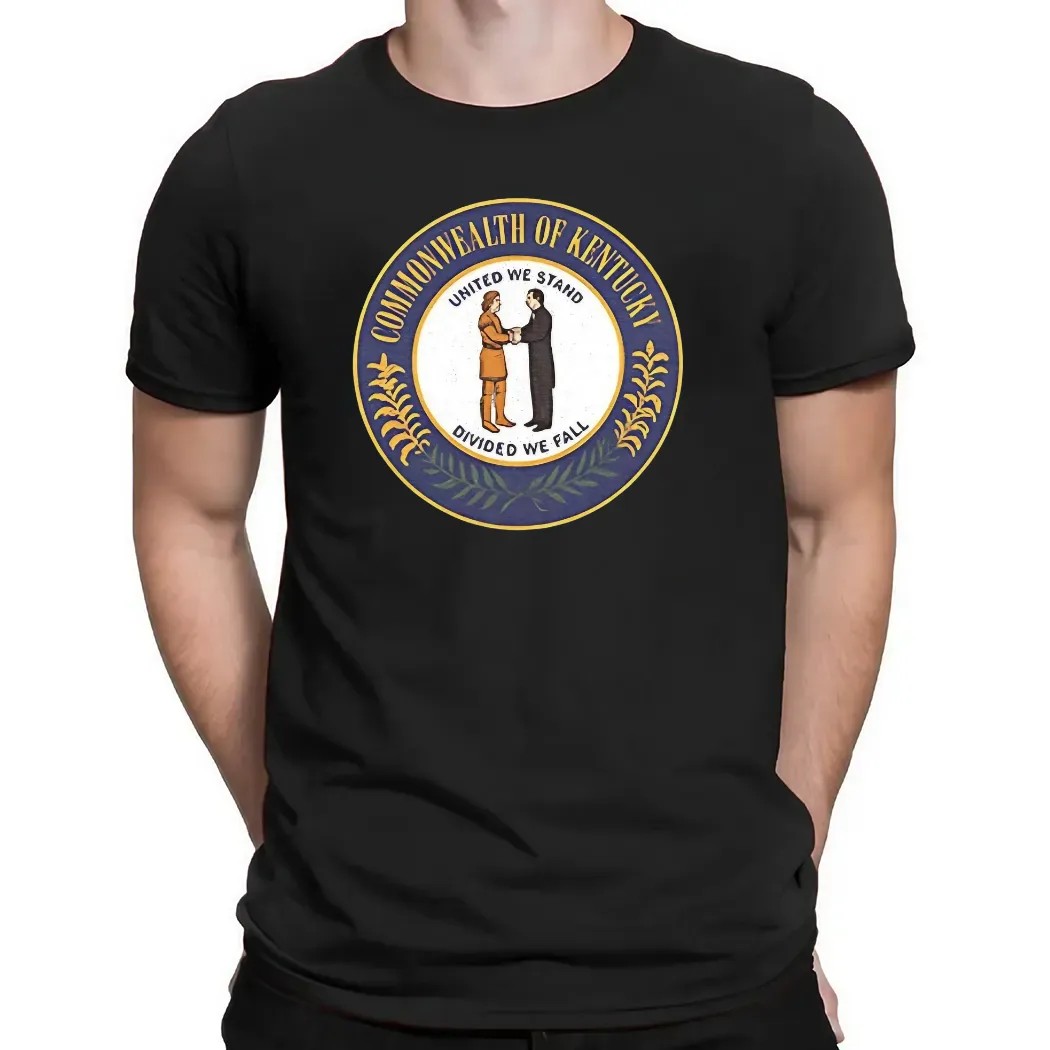 Commonwealth Of Kentucky United We Stand Divided We Fall Logo T Shirt