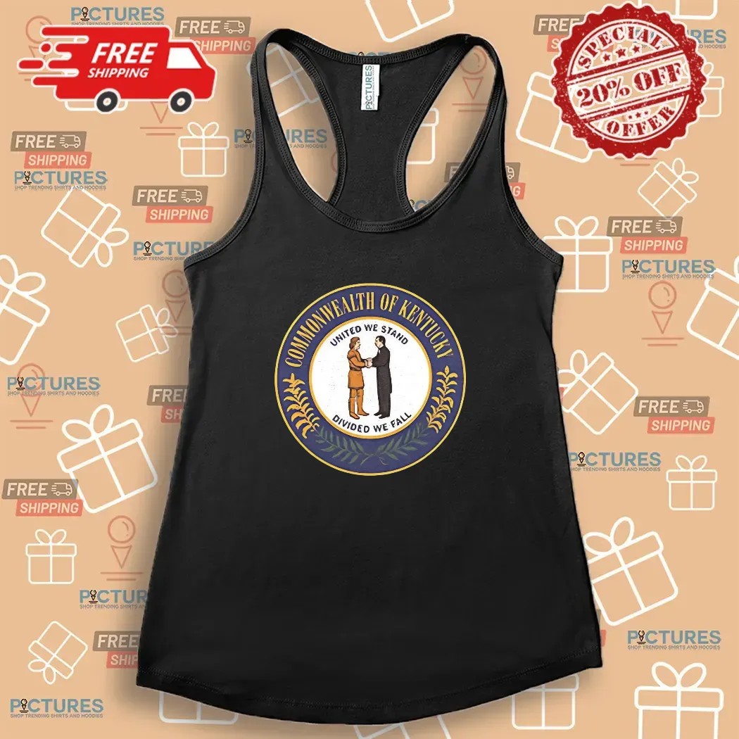 Commonwealth Of Kentucky United We Stand Divided We Fall Logo T Shirt
