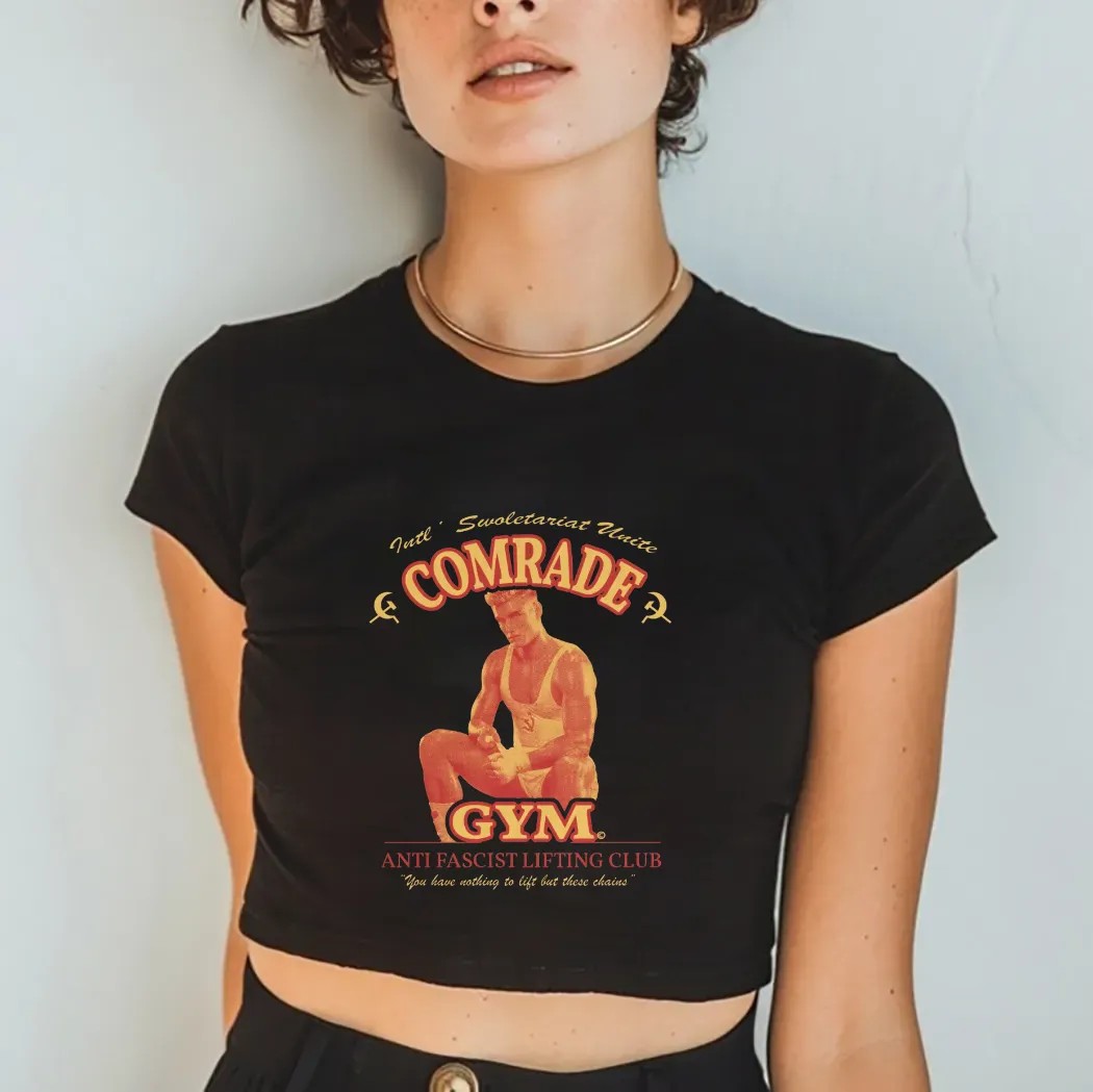 Comrade Gym Anti Fascist Lifting Club You Have Nothing To Lift But These Chains T Shirt