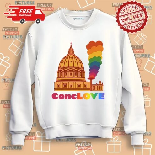 ConcLOVE Christian Rainbow Smoke LGBTQ Pride Vatican Shirt