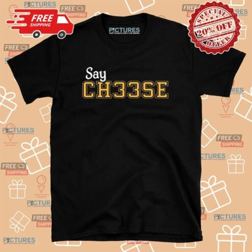 Cooper Sharp Wearing Say Ch33se T Shirt