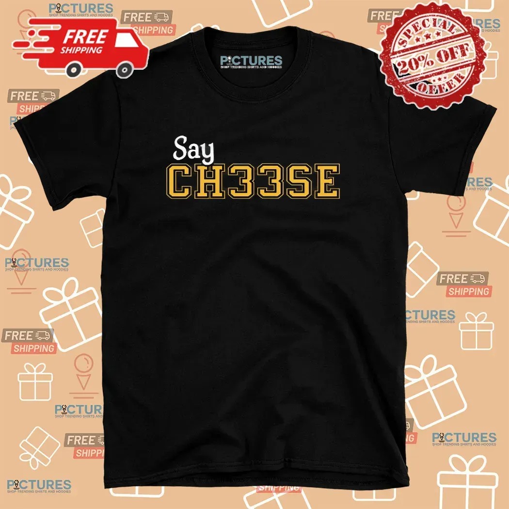 Cooper Sharp Wearing Say Ch33se T Shirt