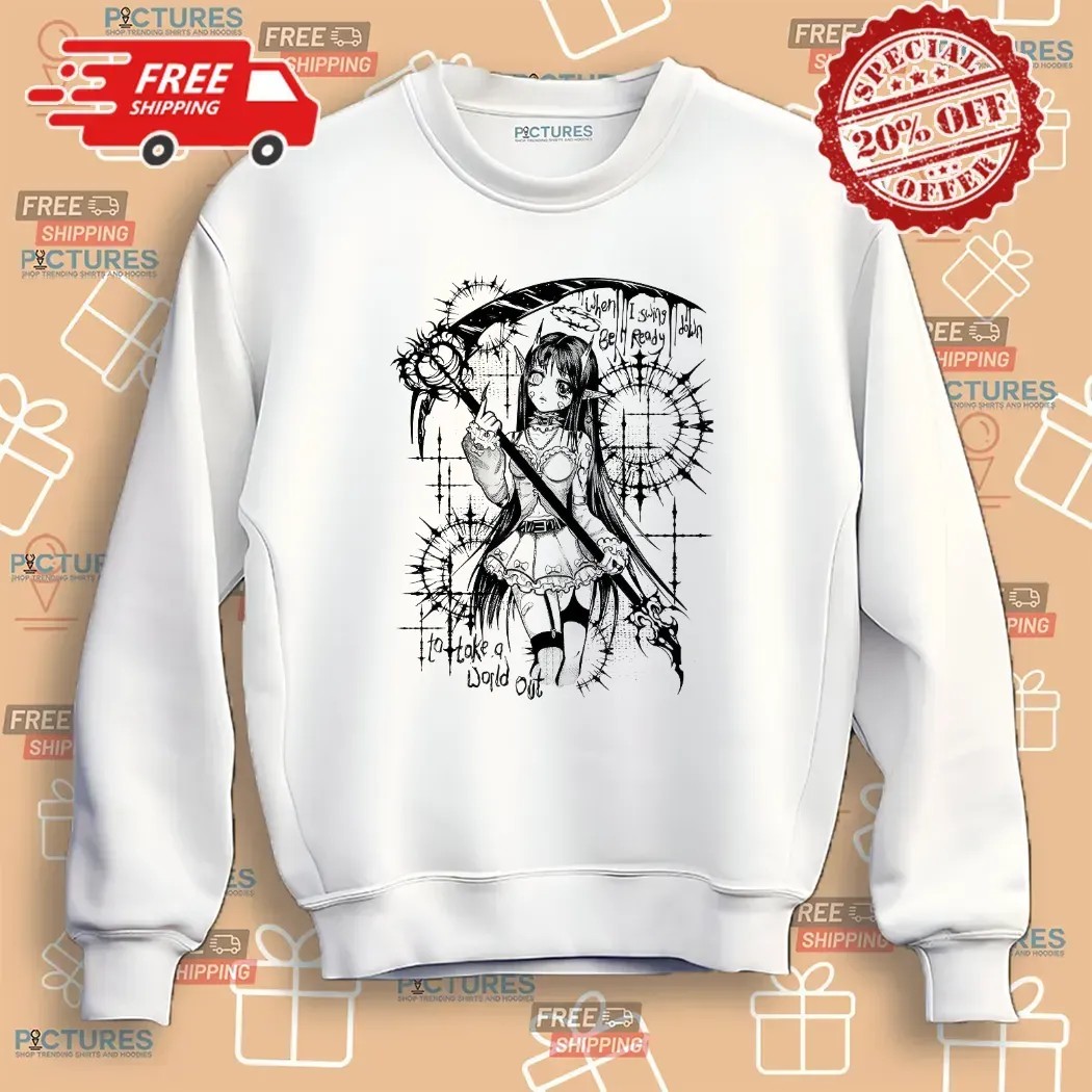 Cosmic Boop Reaper When I Swing Down Be Ready To Take A World Out T Shirt