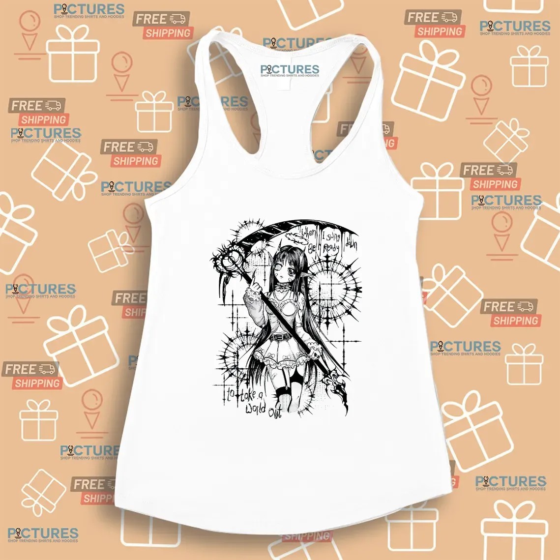 Cosmic Boop Reaper When I Swing Down Be Ready To Take A World Out T Shirt