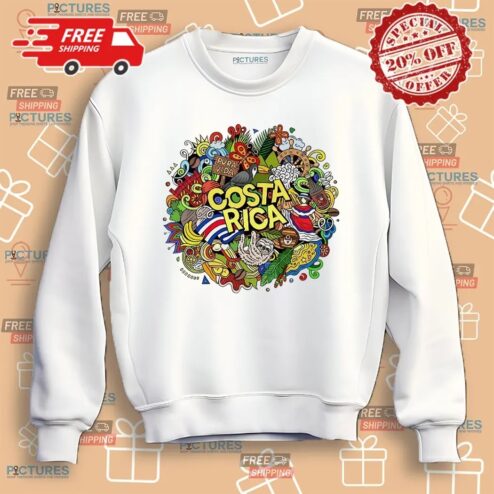 Costa Rica Pura Vida Doodle Art Shirt
