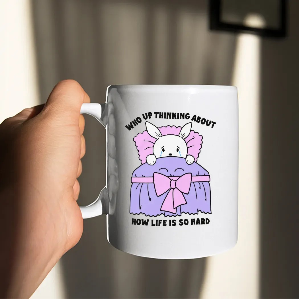 Crying Bunny Who Up Thinking About How Life Is So Hard T Shirt