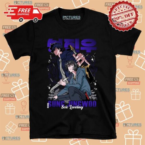 Cuadro Aluminio Solo Leveling Sung Jinwoo Anime T Shirt