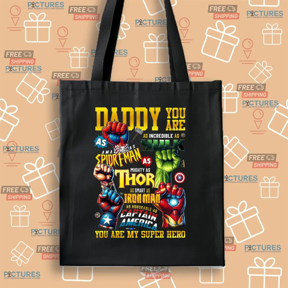 Daddy You Are My Superhero as incredible as hulk amazing as spider-man thor Marvel Father's Day T Shirt Daddy You Are My Superhero as incredible as hulk amazing as spider-man thor Marvel Father's Day T Shirt