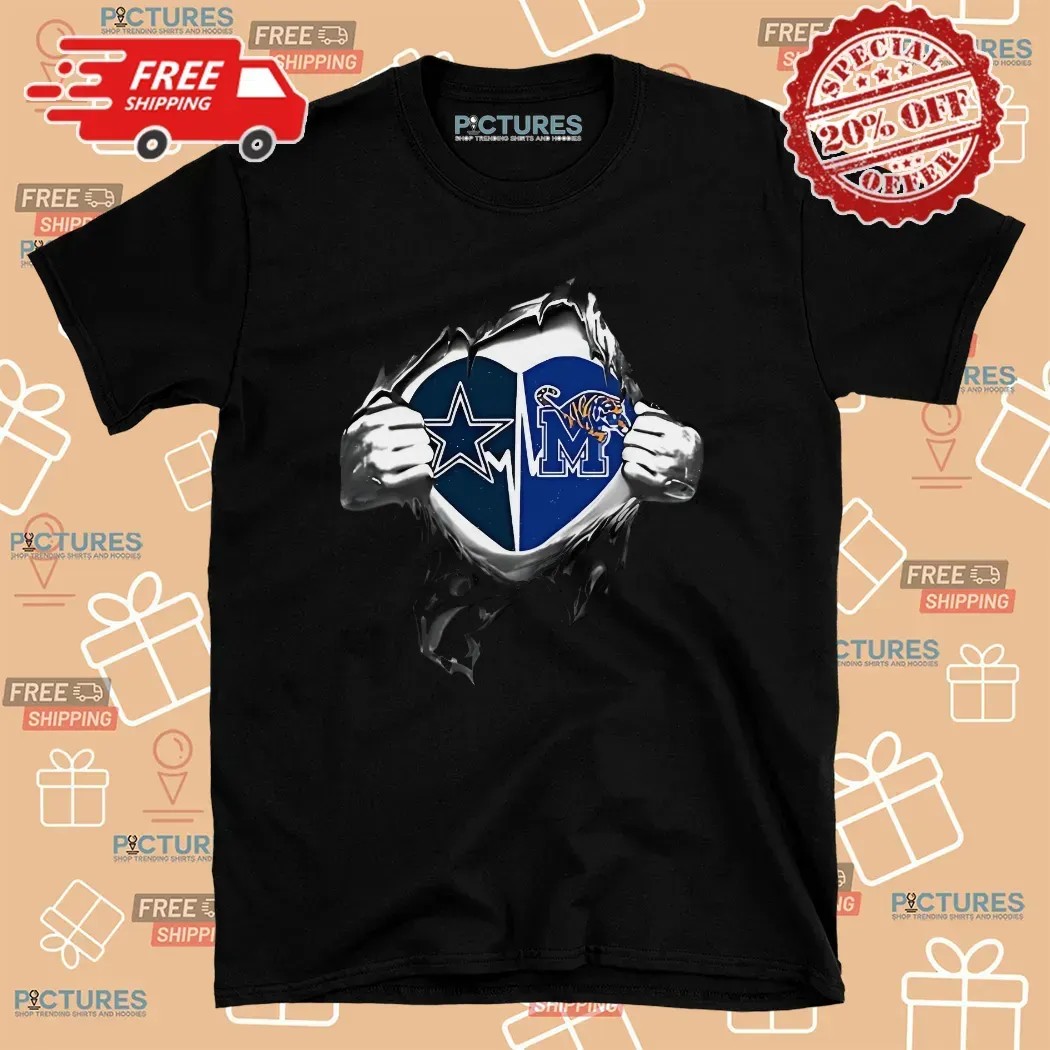 Dallas Cowboys Memphis Tigers It’s In My Heart T Shirt