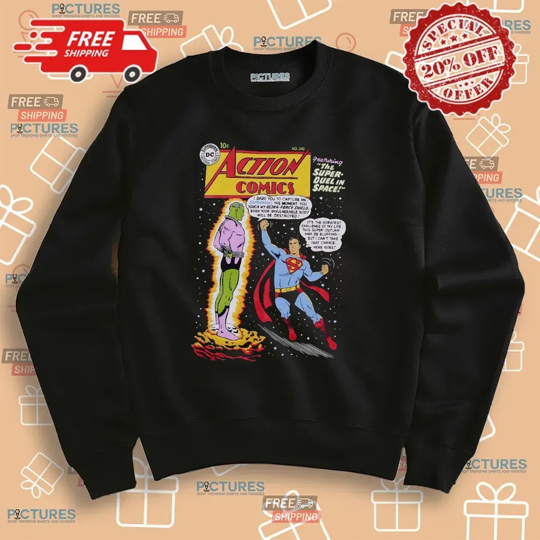 Dc Comics Superman Action Comics Cover Featuring The Super Duel In Space T Shirt