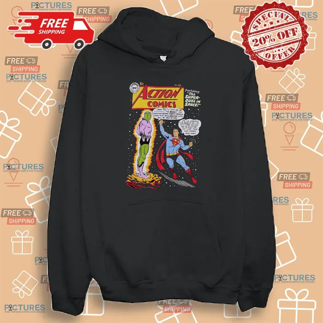 Dc Comics Superman Action Comics Cover Featuring The Super Duel In Space T Shirt