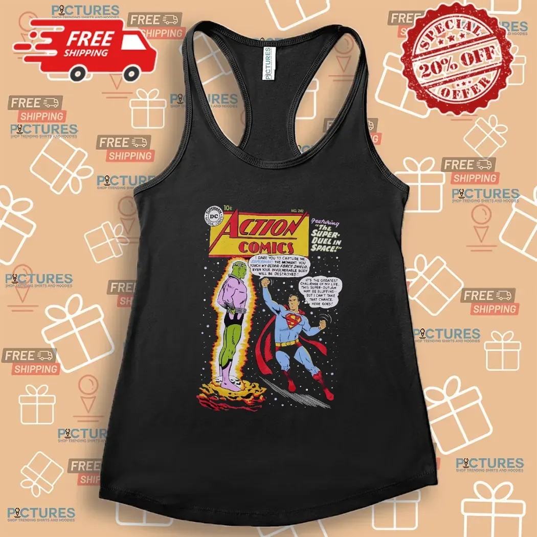 Dc Comics Superman Action Comics Cover Featuring The Super Duel In Space T Shirt