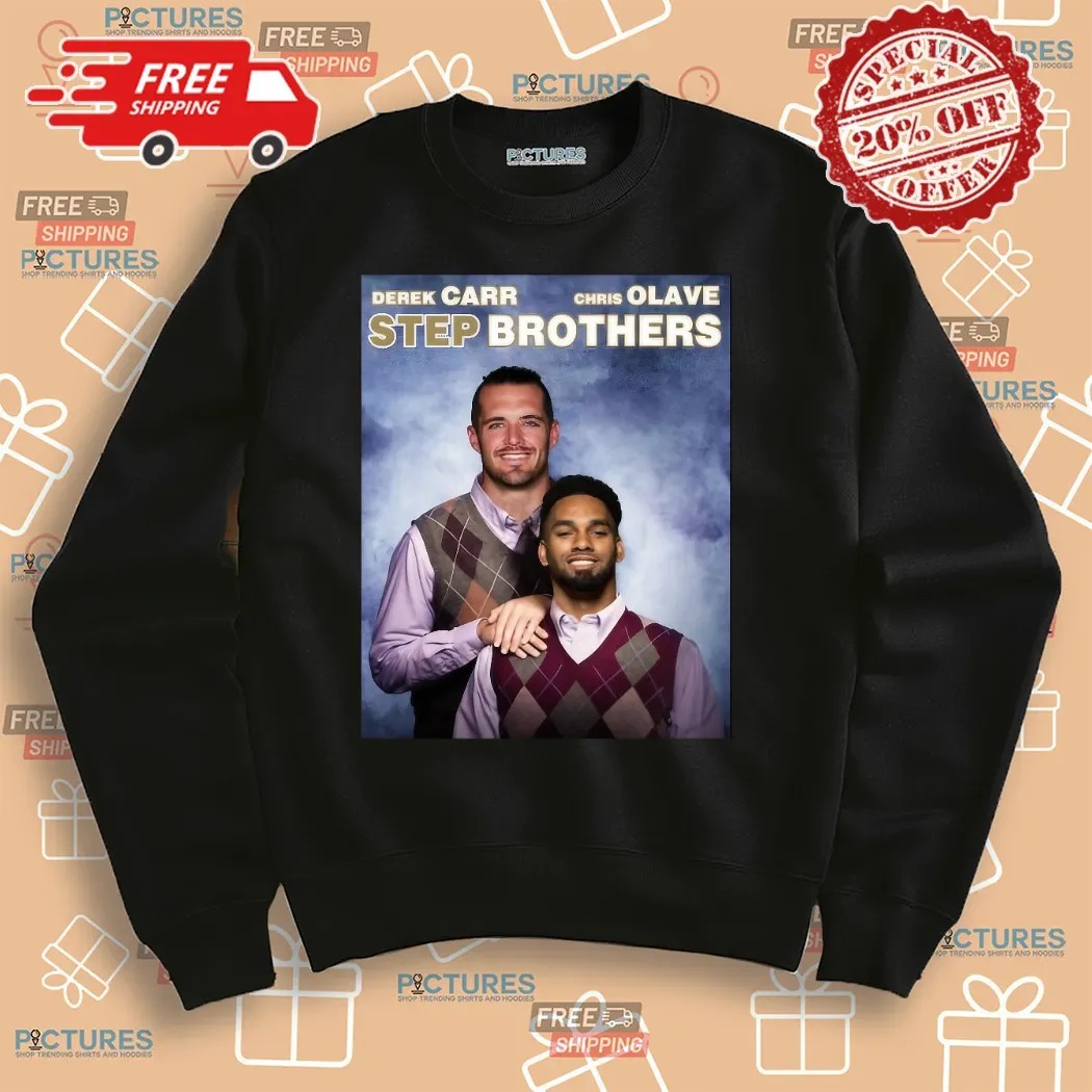 Derek Carr Chris Olave Step Brothers New Orleans Saints Football Shirt Derek Carr Chris Olave Step Brothers New Orleans Saints Football Shirt