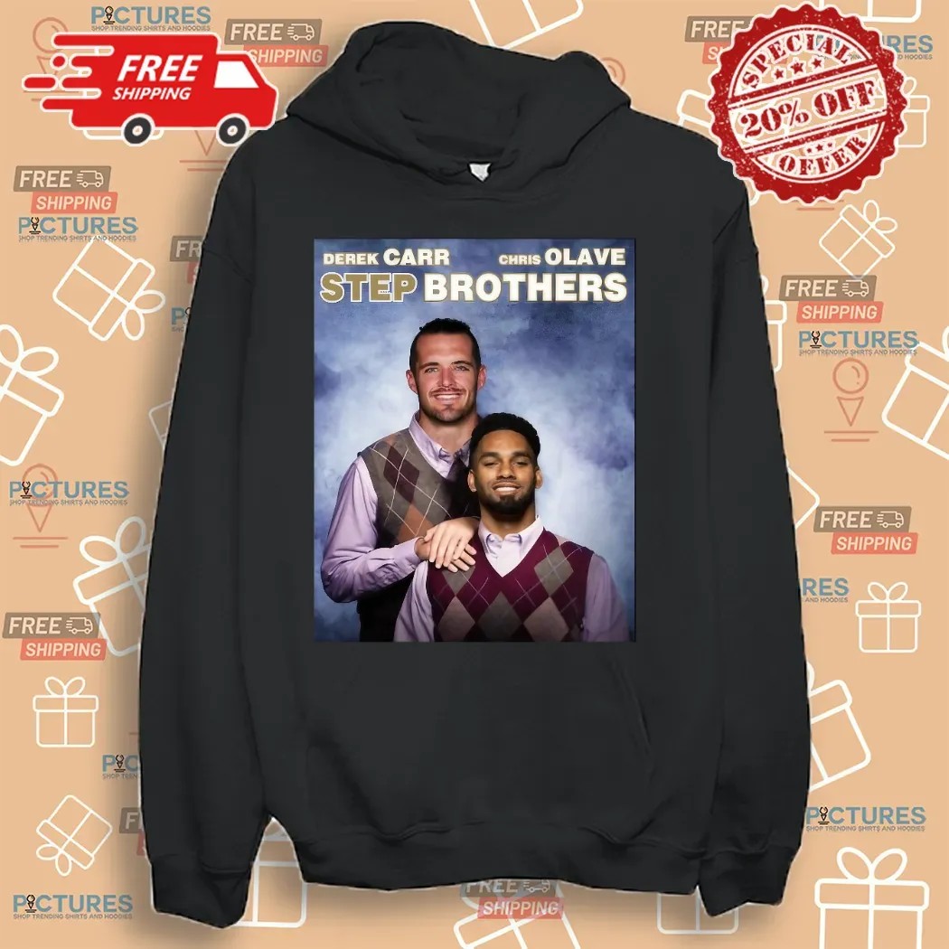 Derek Carr Chris Olave Step Brothers New Orleans Saints Football Shirt Derek Carr Chris Olave Step Brothers New Orleans Saints Football Shirt