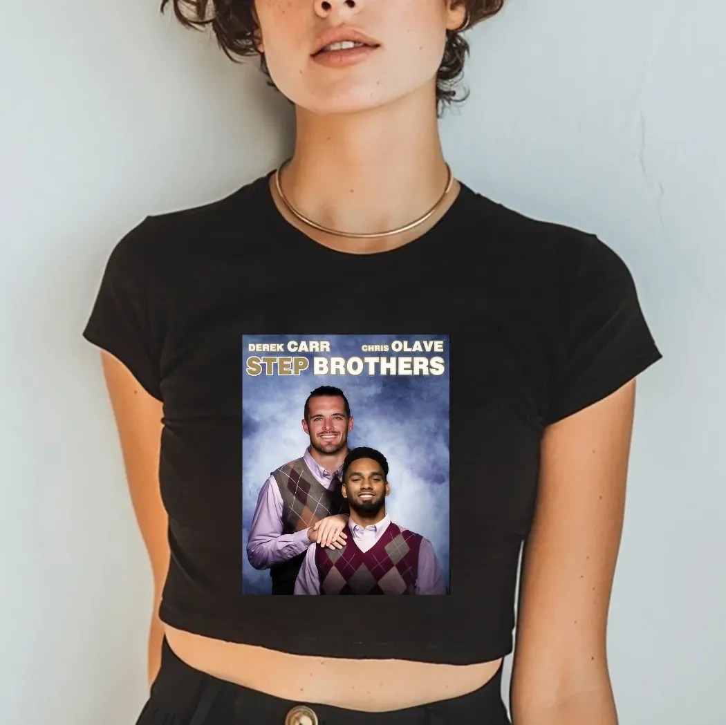 Derek Carr Chris Olave Step Brothers New Orleans Saints Football Shirt Derek Carr Chris Olave Step Brothers New Orleans Saints Football Shirt