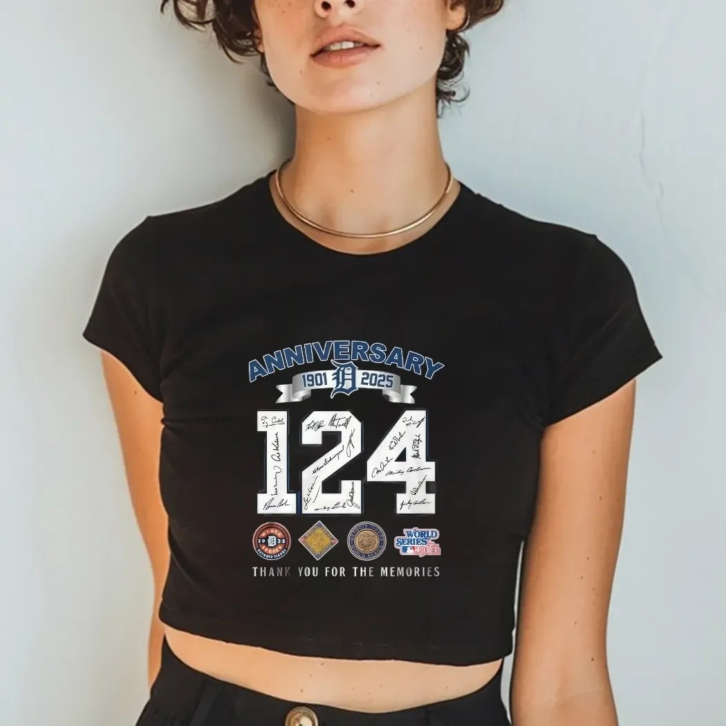 Detroit Tigers 124th Anniversary 1901-2025 Thank You For The Memories Signatures Shirt
