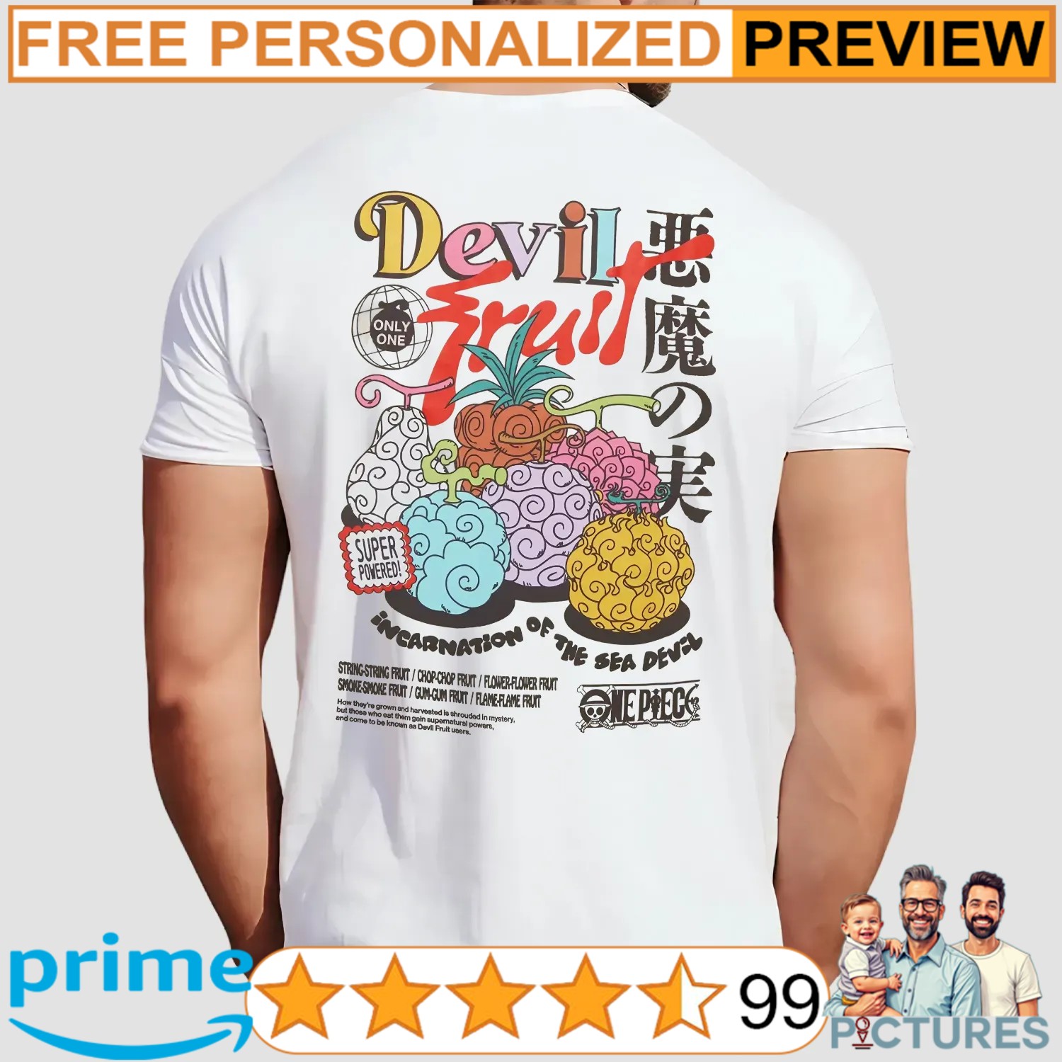 Devil Fruit Only One Incarnation Of The Sea Devil One Piece T Shirt