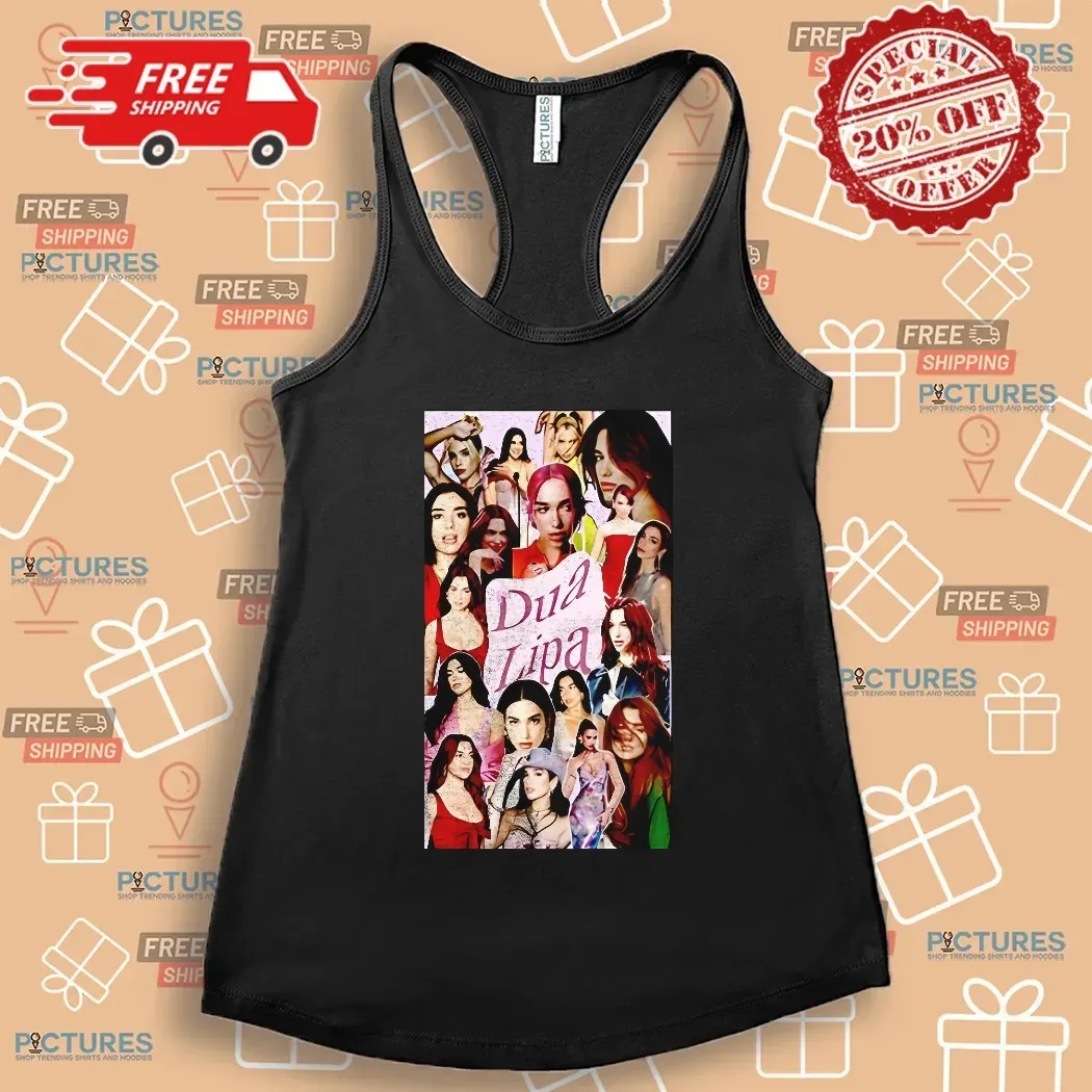 Dua Lipa Wallpaper Collage Vintage T Shirt