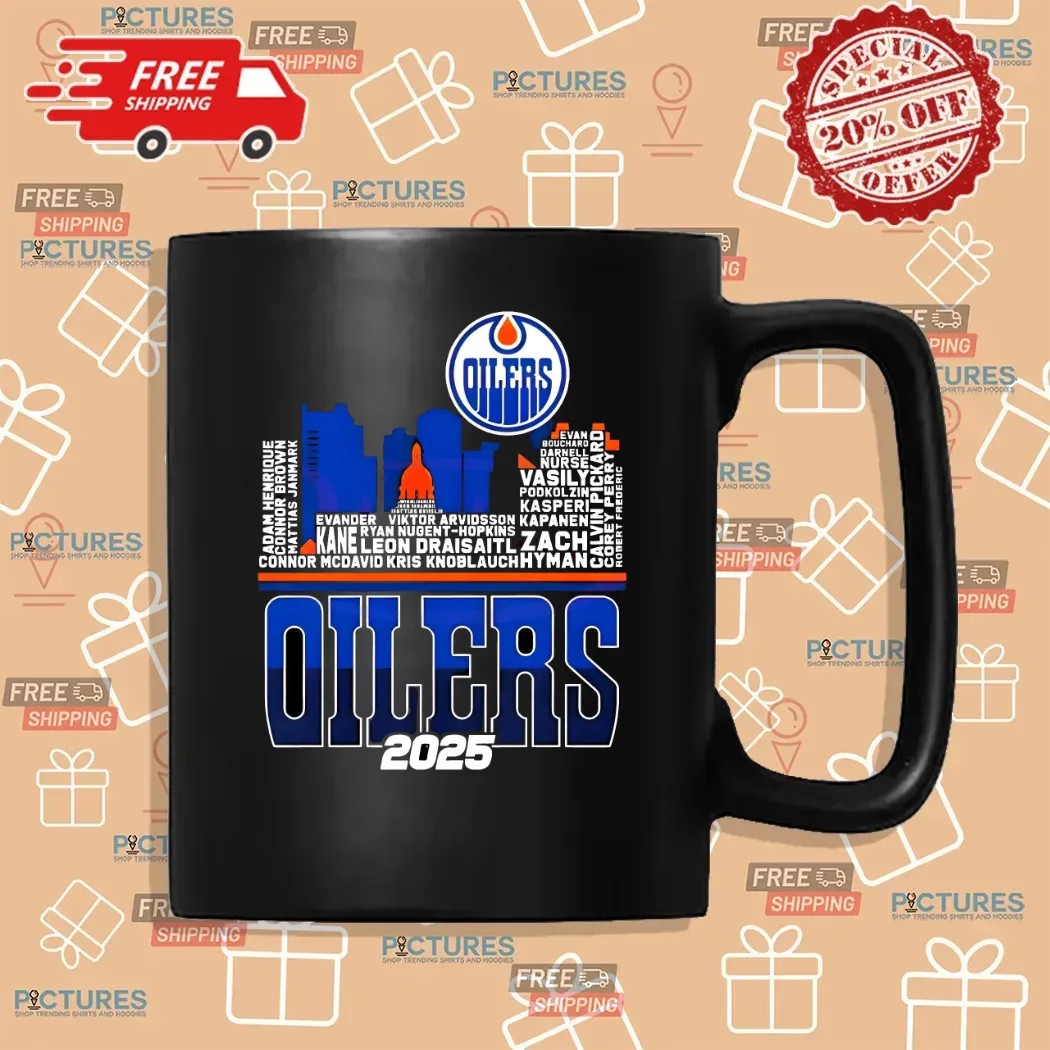Edmonton Oilers Skyline Players Name 2025 Western Conference Finals T Shirt