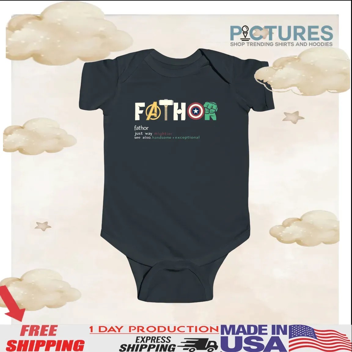 Fathor Just Way Mightier Handsome Exceptional Avengers Marvel Father's Day T Shirt Fathor Just Way Mightier Handsome Exceptional Avengers Marvel Father's Day T Shirt