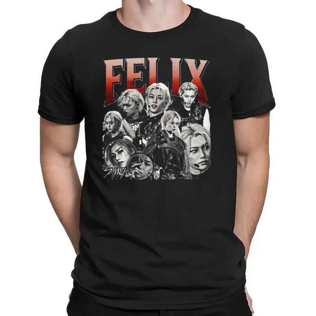 Felix Stray Kids Kpop Inspired Vintage Bootleg T Shirt Felix Stray Kids Kpop Inspired Vintage Bootleg T Shirt