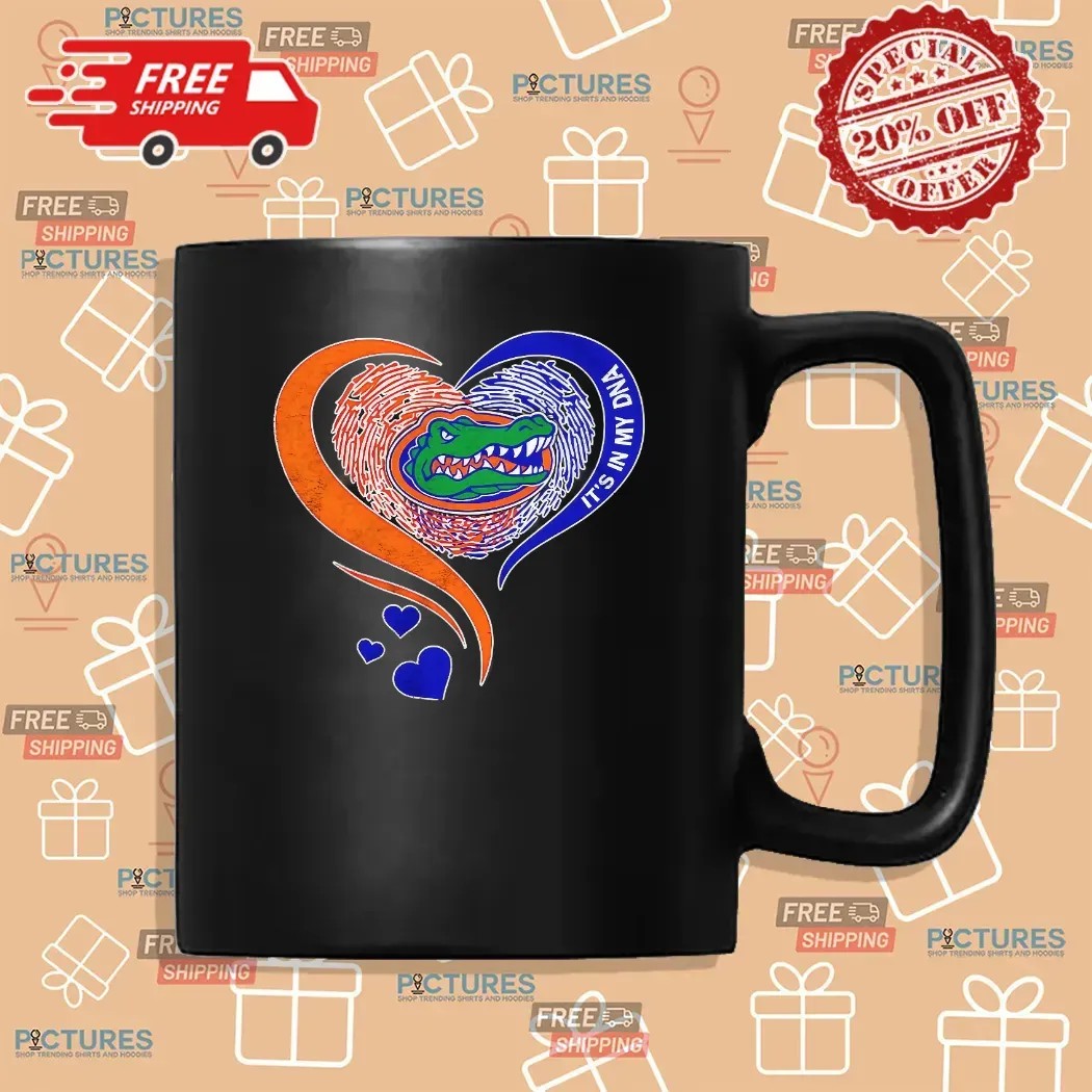 Florida Gators It’s In My Dna Fingerprint In Heart T Shirt