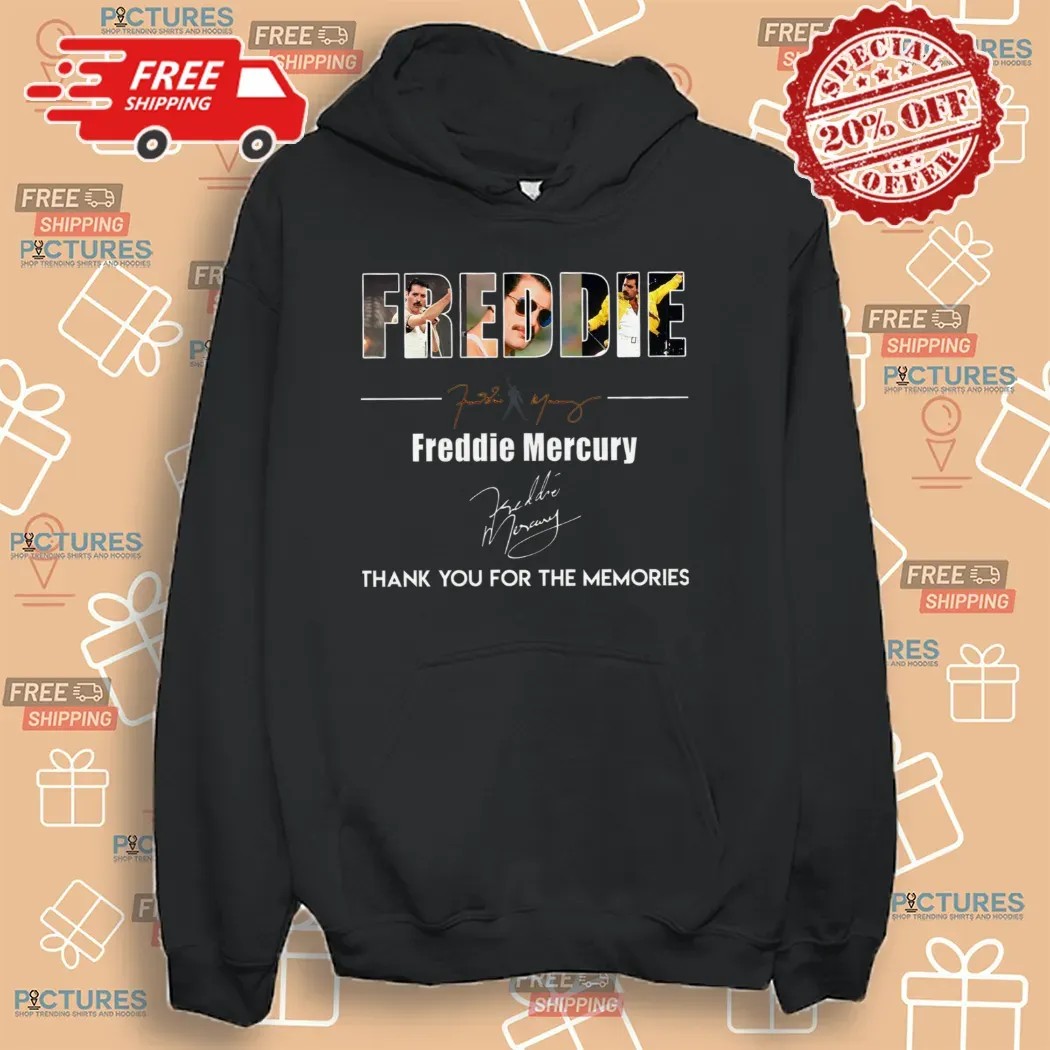 Freddie Mercury Thank You For The Memories Signature Typography Art T Shirt