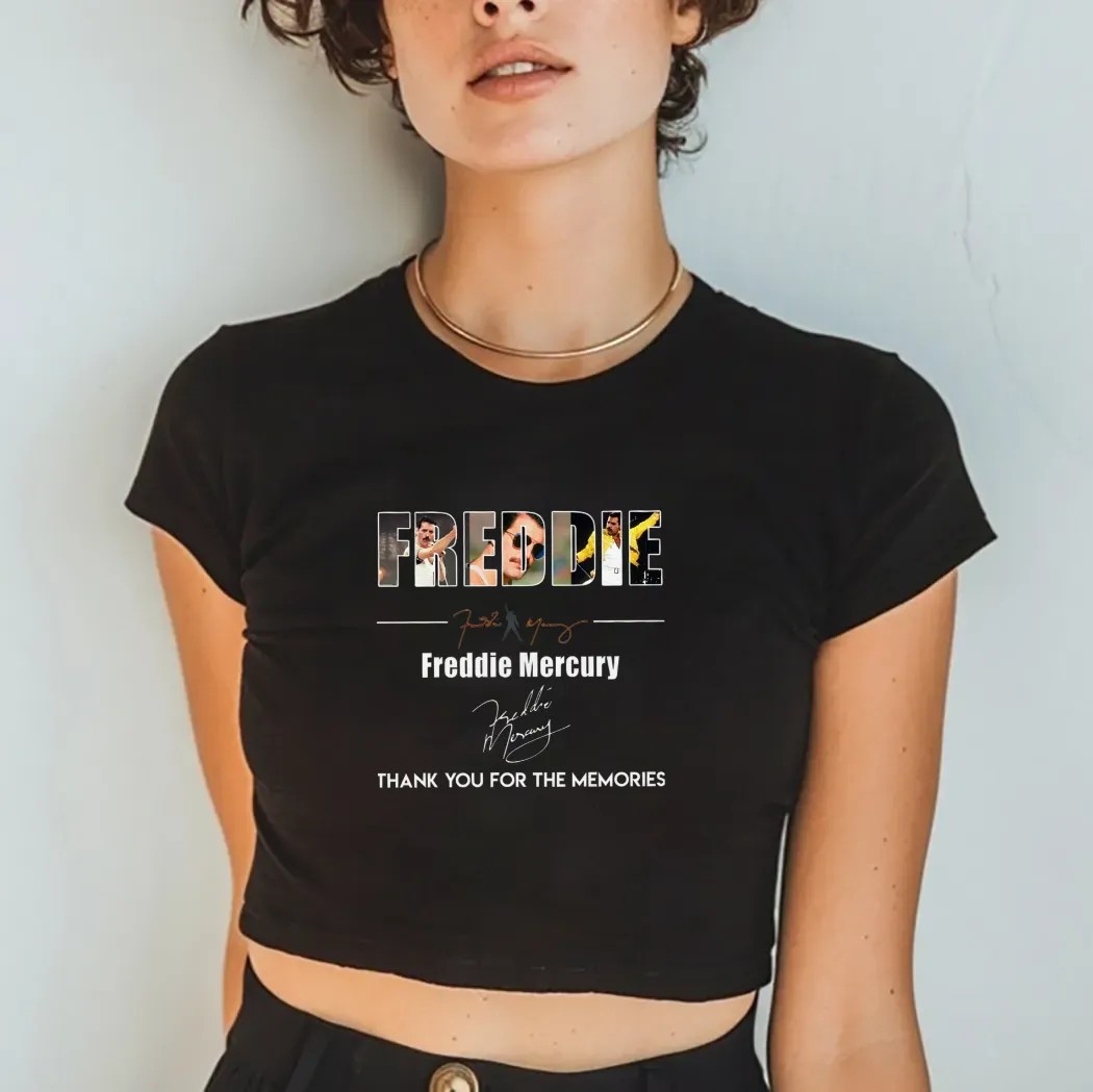 Freddie Mercury Thank You For The Memories Signature Typography Art T Shirt