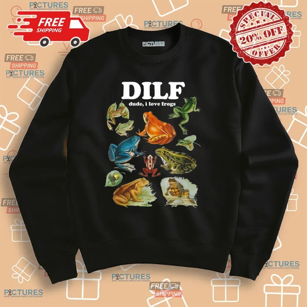 Frog Pun Dude I Love Frog DILF Cottagecore Aesthetic T Shirt