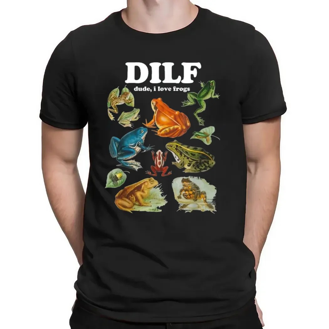 Frog Pun Dude I Love Frog DILF Cottagecore Aesthetic T Shirt