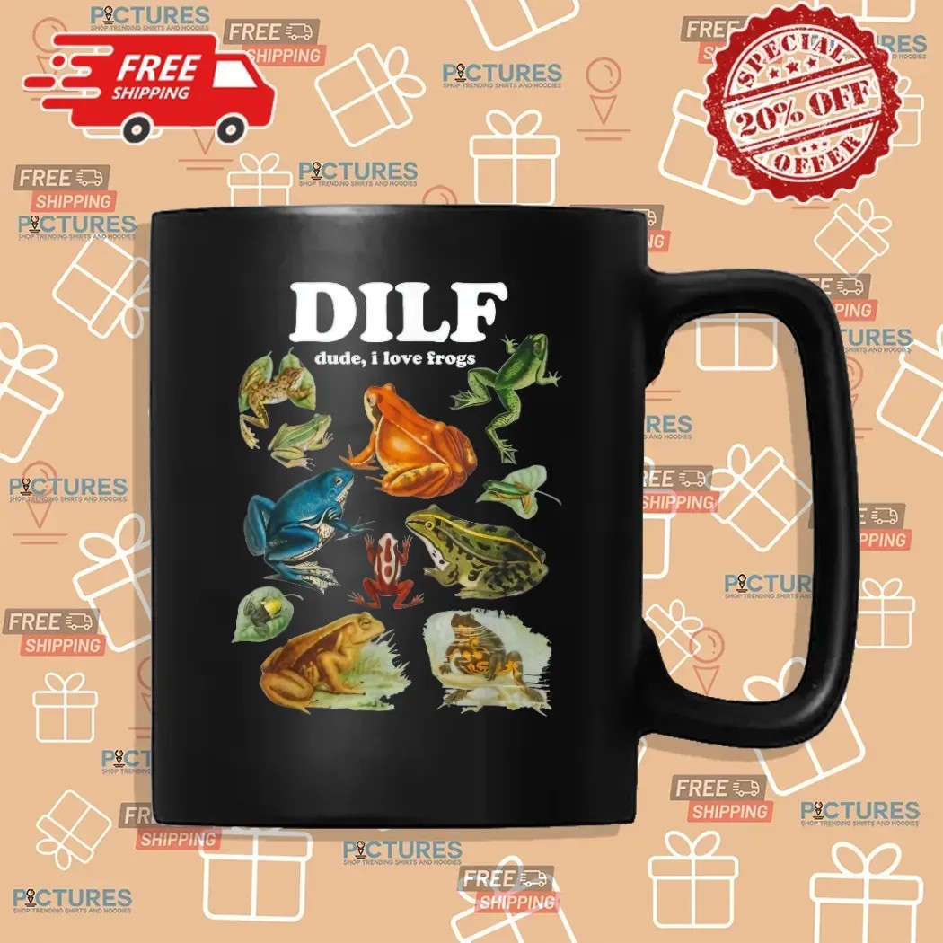 Frog Pun Dude I Love Frog DILF Cottagecore Aesthetic T Shirt