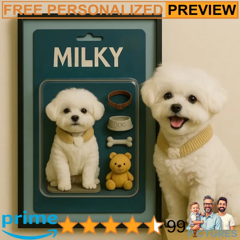 Fully Body Custom Portraits Pet Lovers Personalized Toy Box Art Custom Photo Frame
