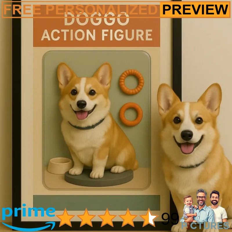 Fully Body Custom Portraits Pet Lovers Personalized Toy Box Art Custom Photo Frame