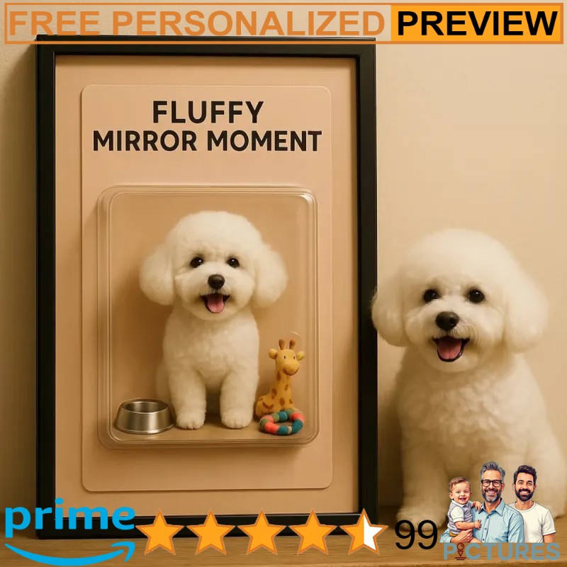 Fully Body Custom Portraits Pet Lovers Personalized Toy Box Art Custom Photo Frame