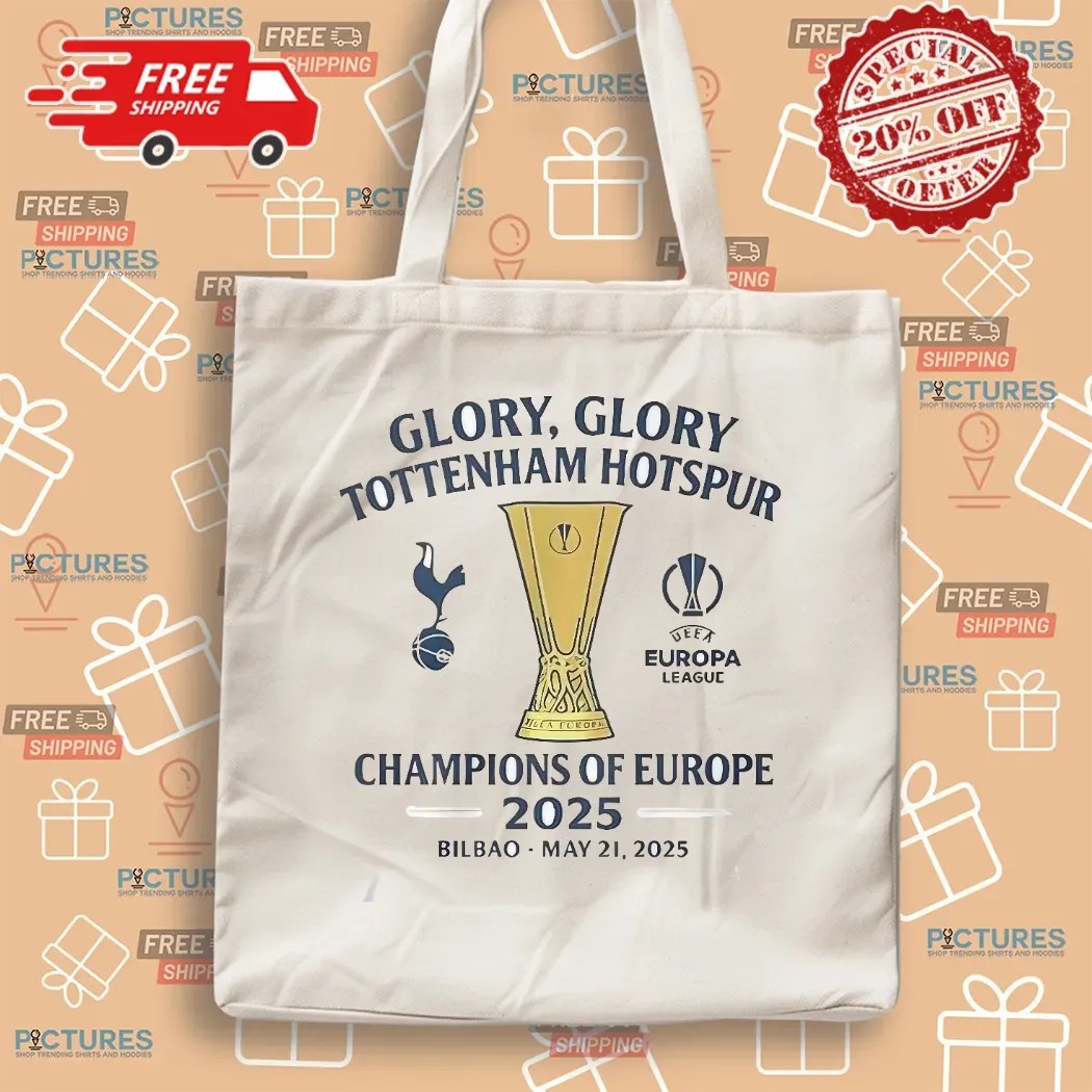 Glory Glory Tottenham Hotspur Champions Of Europe 2025 Special Bilbao T Shirt