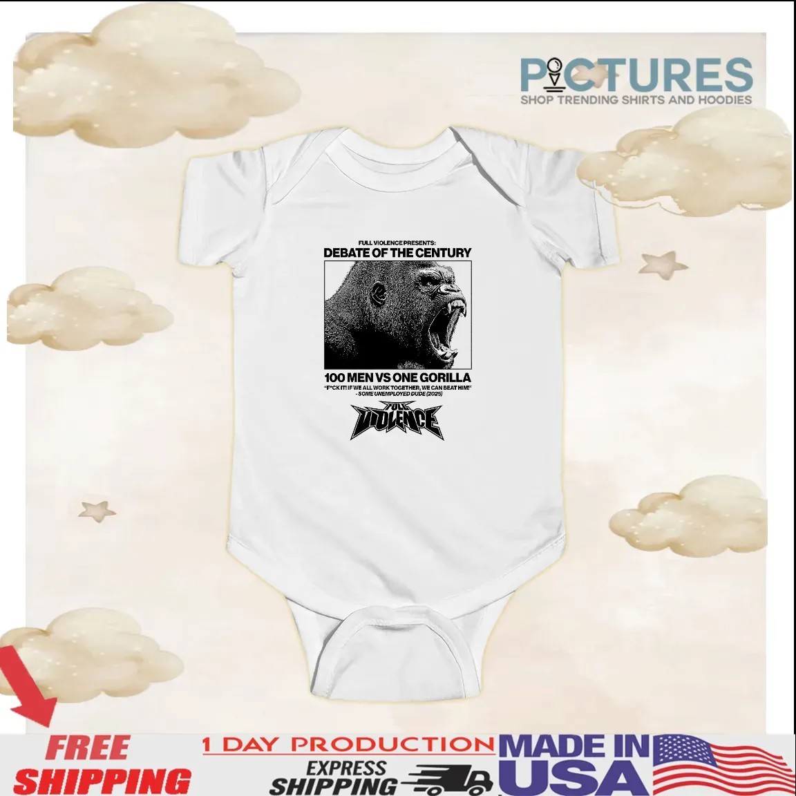 Gorilla Debate Of The Century 100 Men Vs One Gorilla Some Unemployed Dude 2025 T Shirt