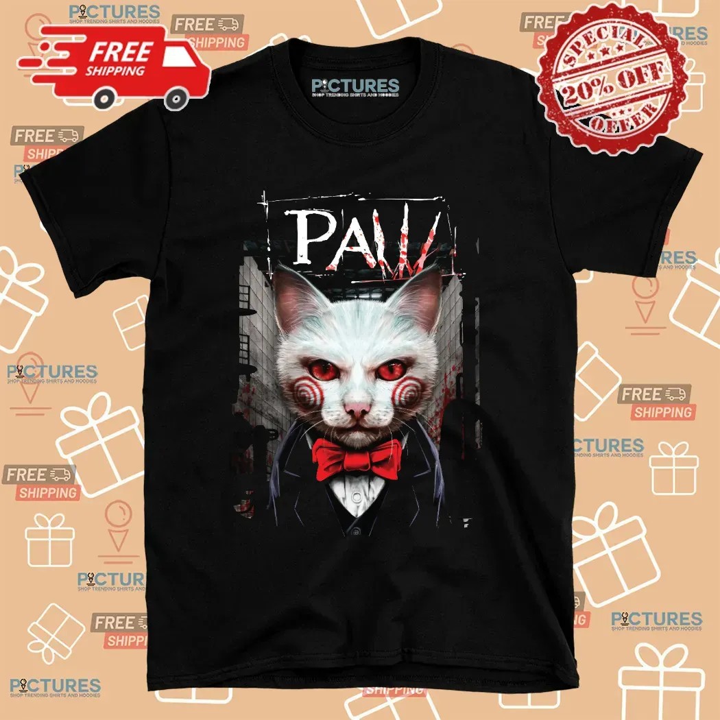 Horror Paw Cat Style Billy The Puppet T Shirt