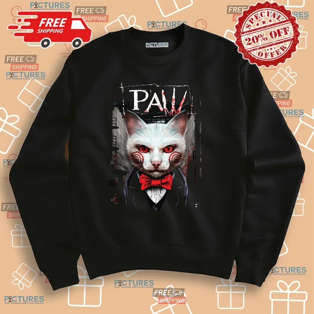 Horror Paw Cat Style Billy The Puppet T Shirt
