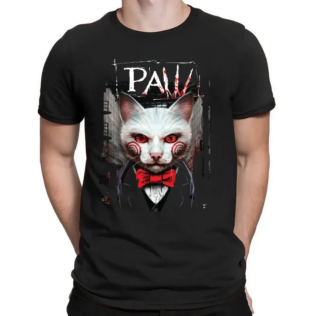 Horror Paw Cat Style Billy The Puppet T Shirt