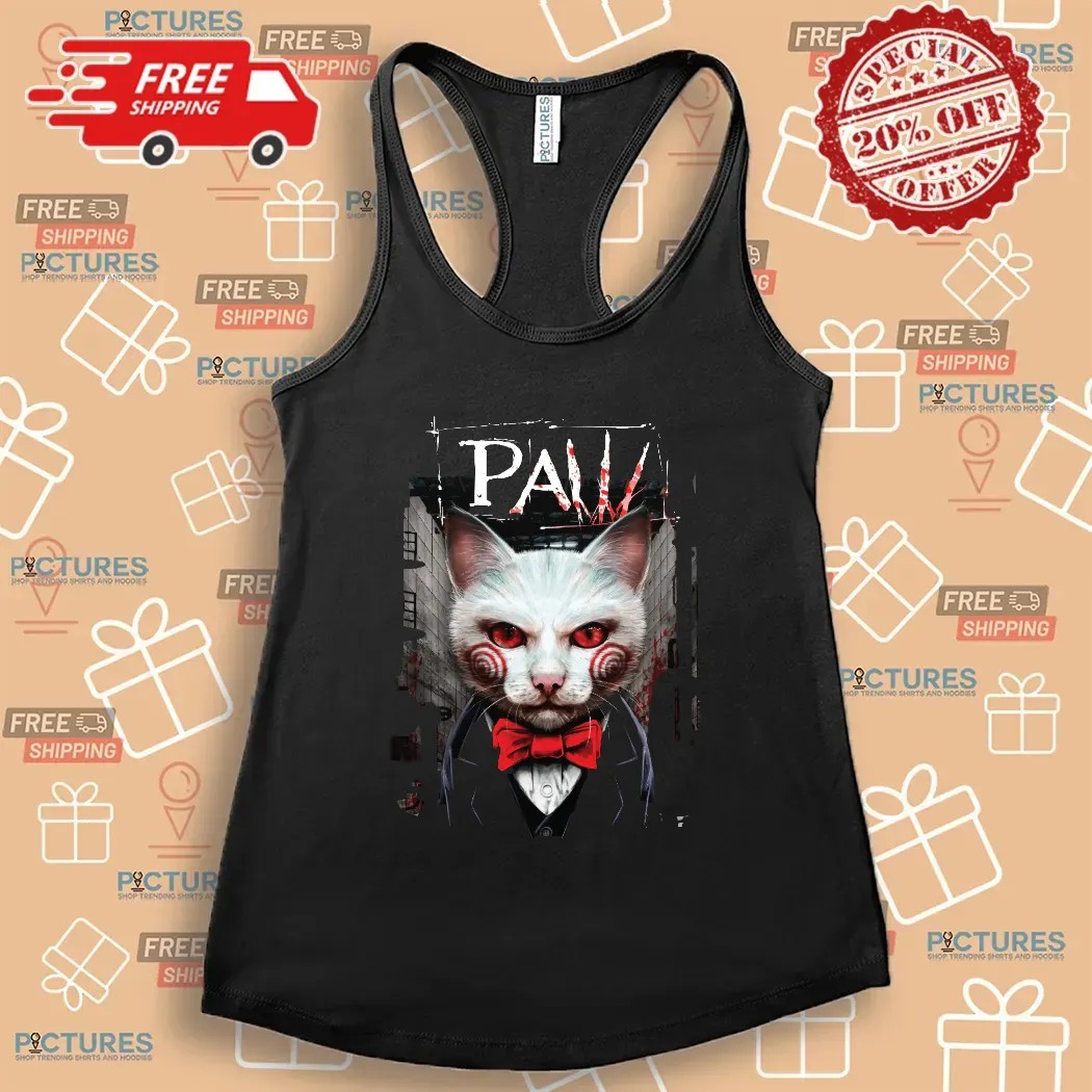 Horror Paw Cat Style Billy The Puppet T Shirt