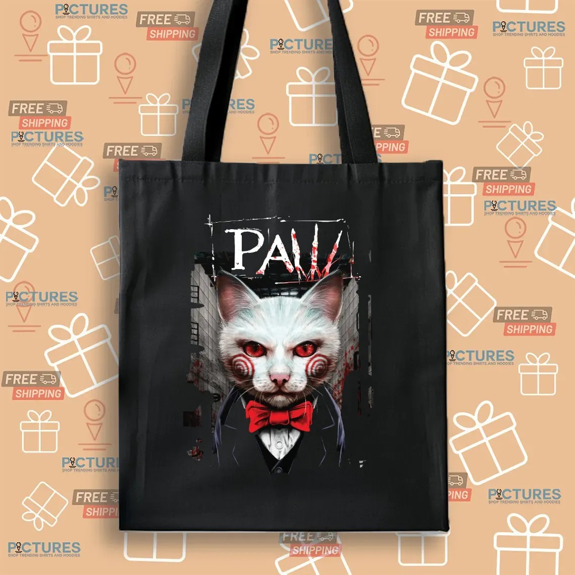 Horror Paw Cat Style Billy The Puppet T Shirt