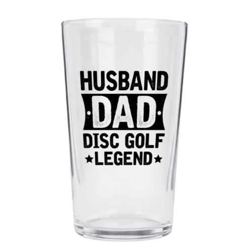 Husband Dad Disc Golf Legend Father’s Day Pint Beer Glass