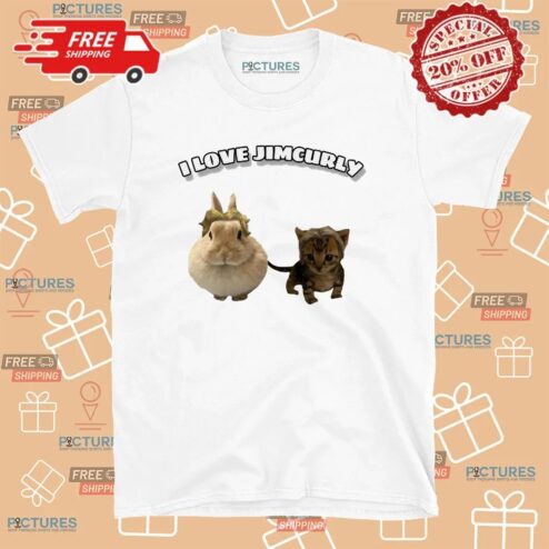 I Love Jimcurly Cat and Bunny T Shirt