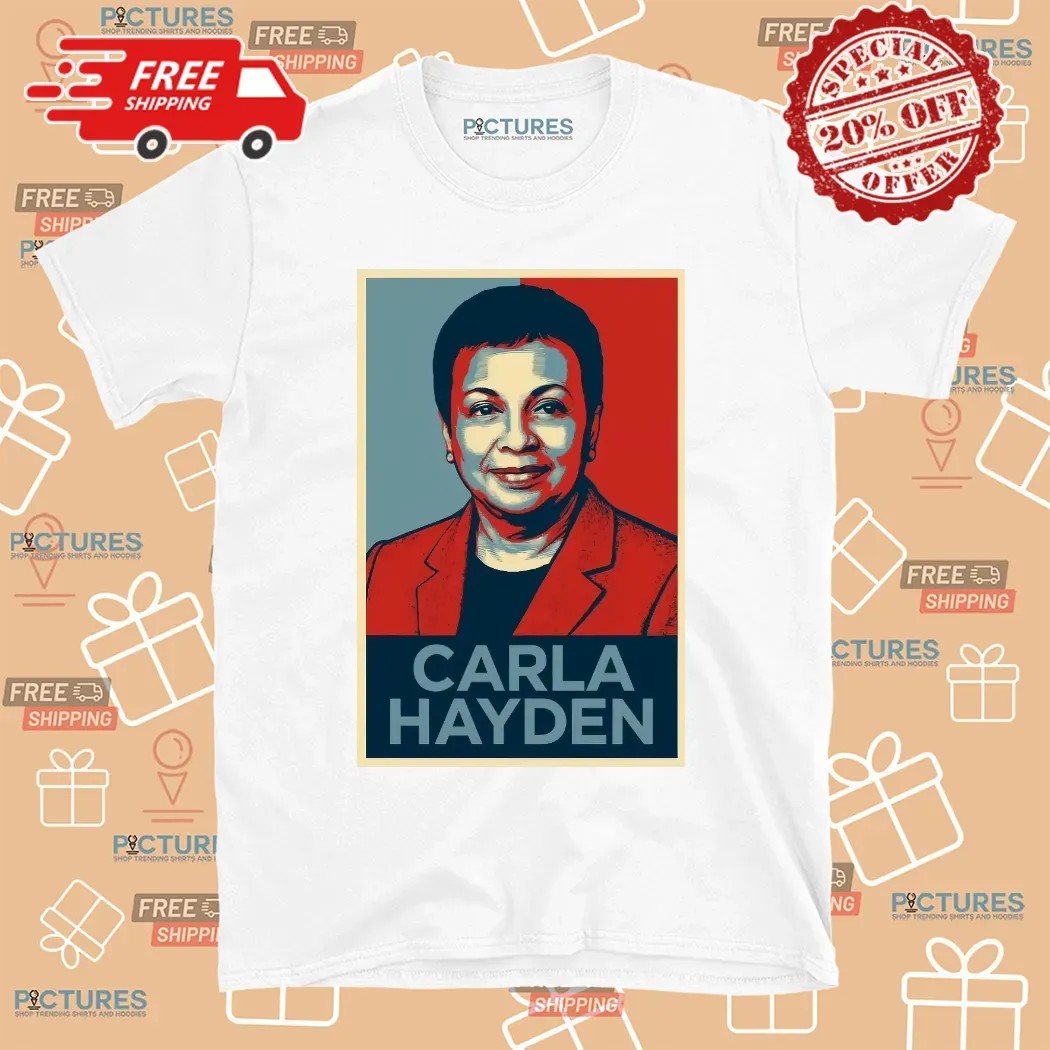 I Stand With Dr Carla Hayden Librarian Of Congress Hope Portrait T Shirt