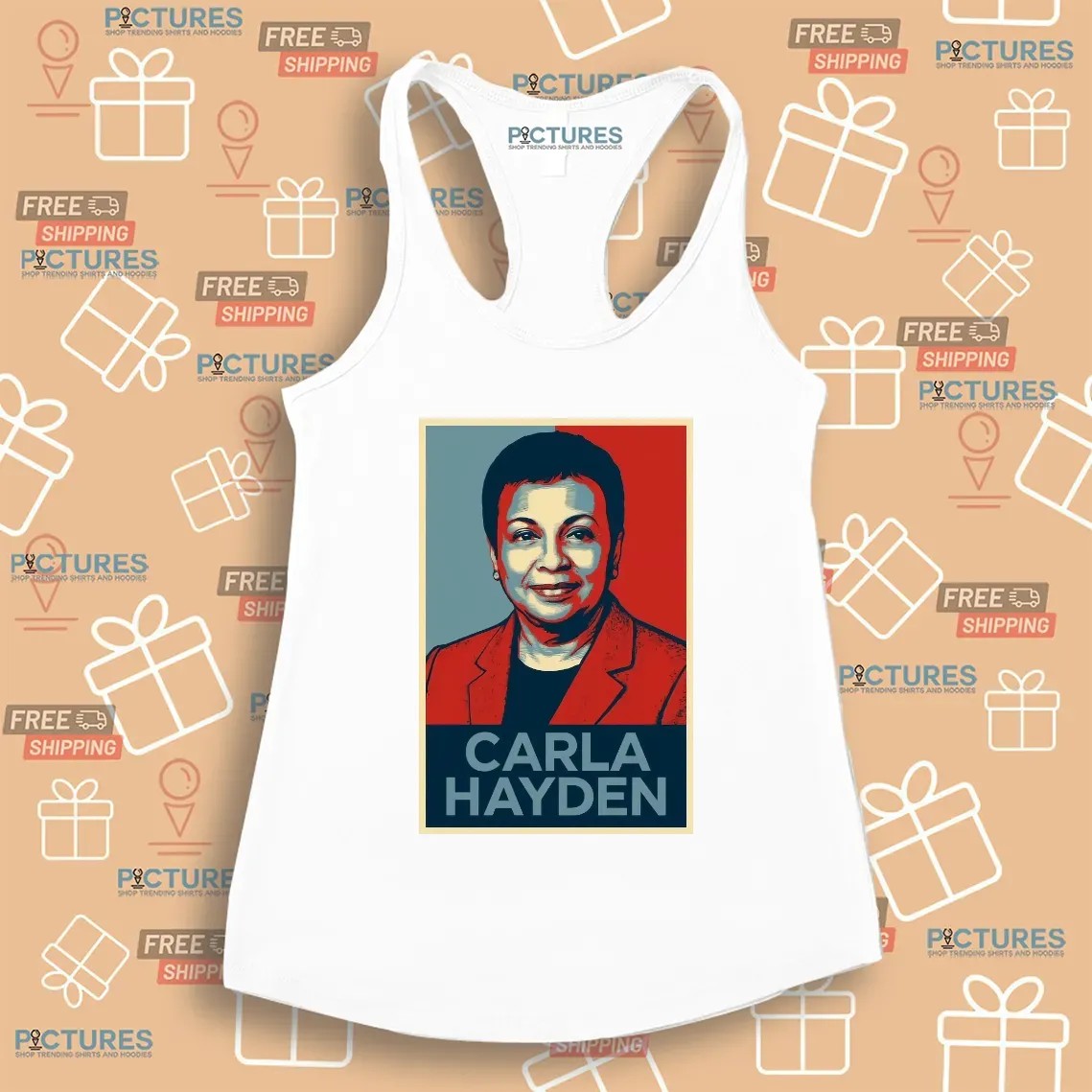 I Stand With Dr Carla Hayden Librarian Of Congress Hope Portrait T Shirt