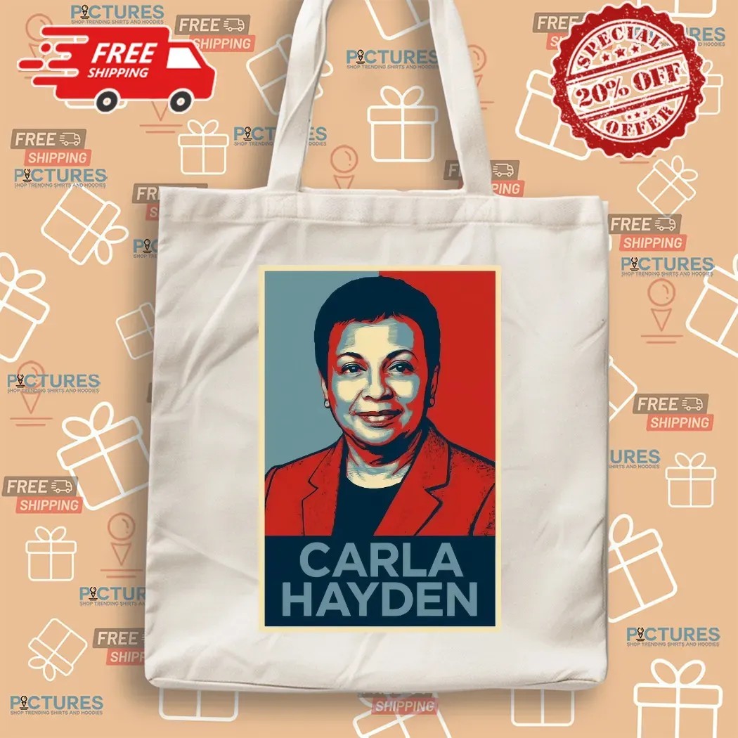 I Stand With Dr Carla Hayden Librarian Of Congress Hope Portrait T Shirt