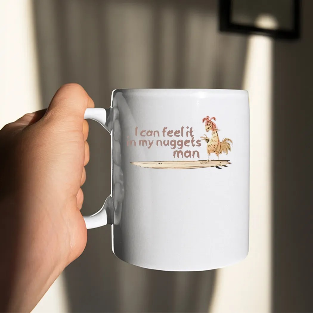 I can feel it in my nuggets man Surfing Chicken T Shirt