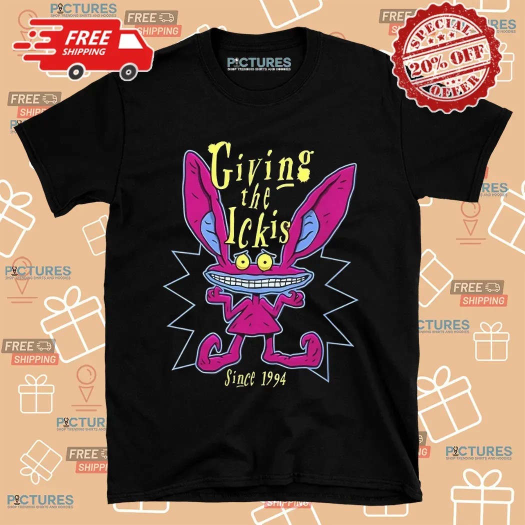 Ickis Aaahh Real Monsters Giving The Ickis Since 1994 Cartoon Shirt